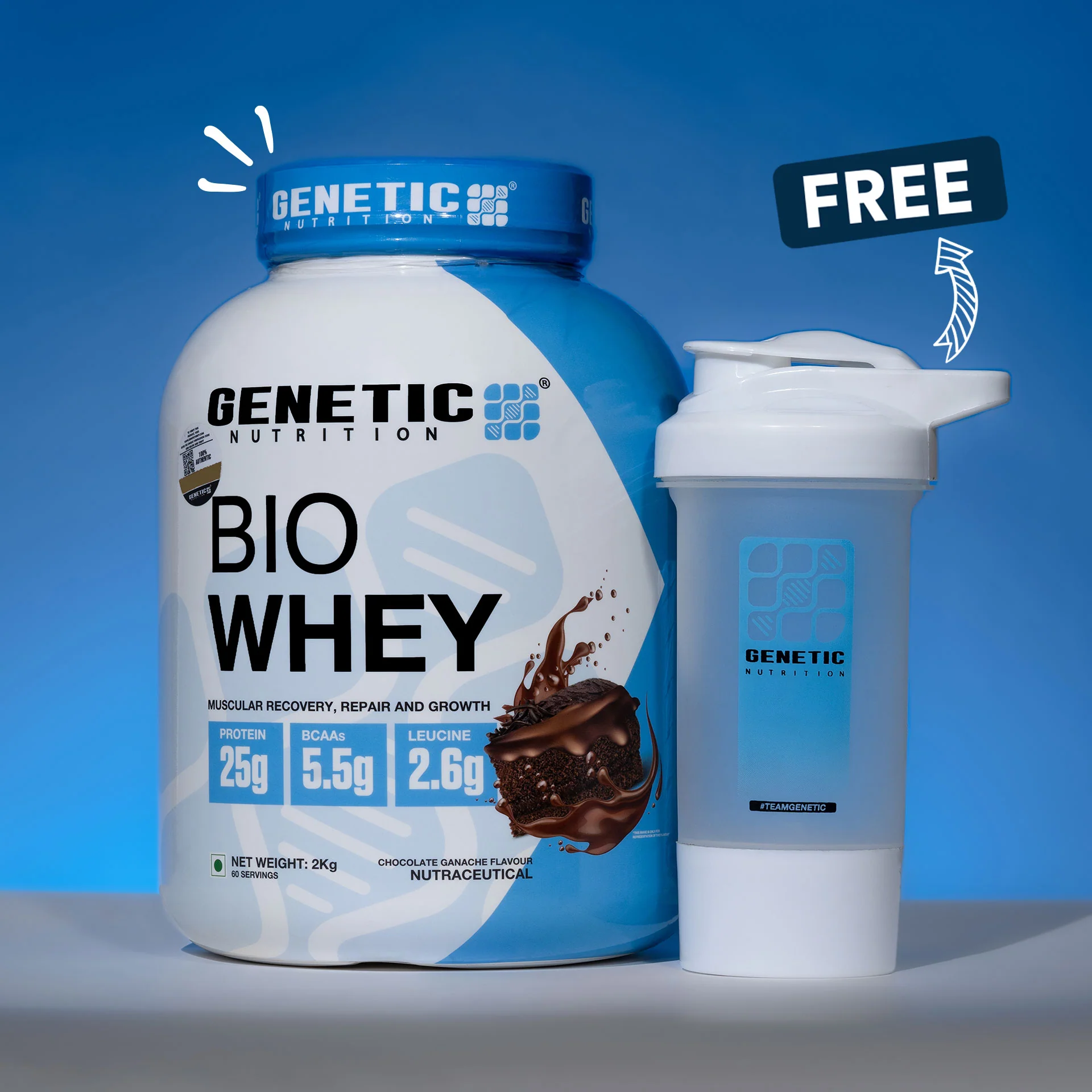 Genetic Nutrition Bio Whey Protein Powder 2kg